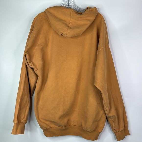 Vintage Faded Glory Orange Large Logo Hooded Sweatshirt Size Large - Picture 4 of 10